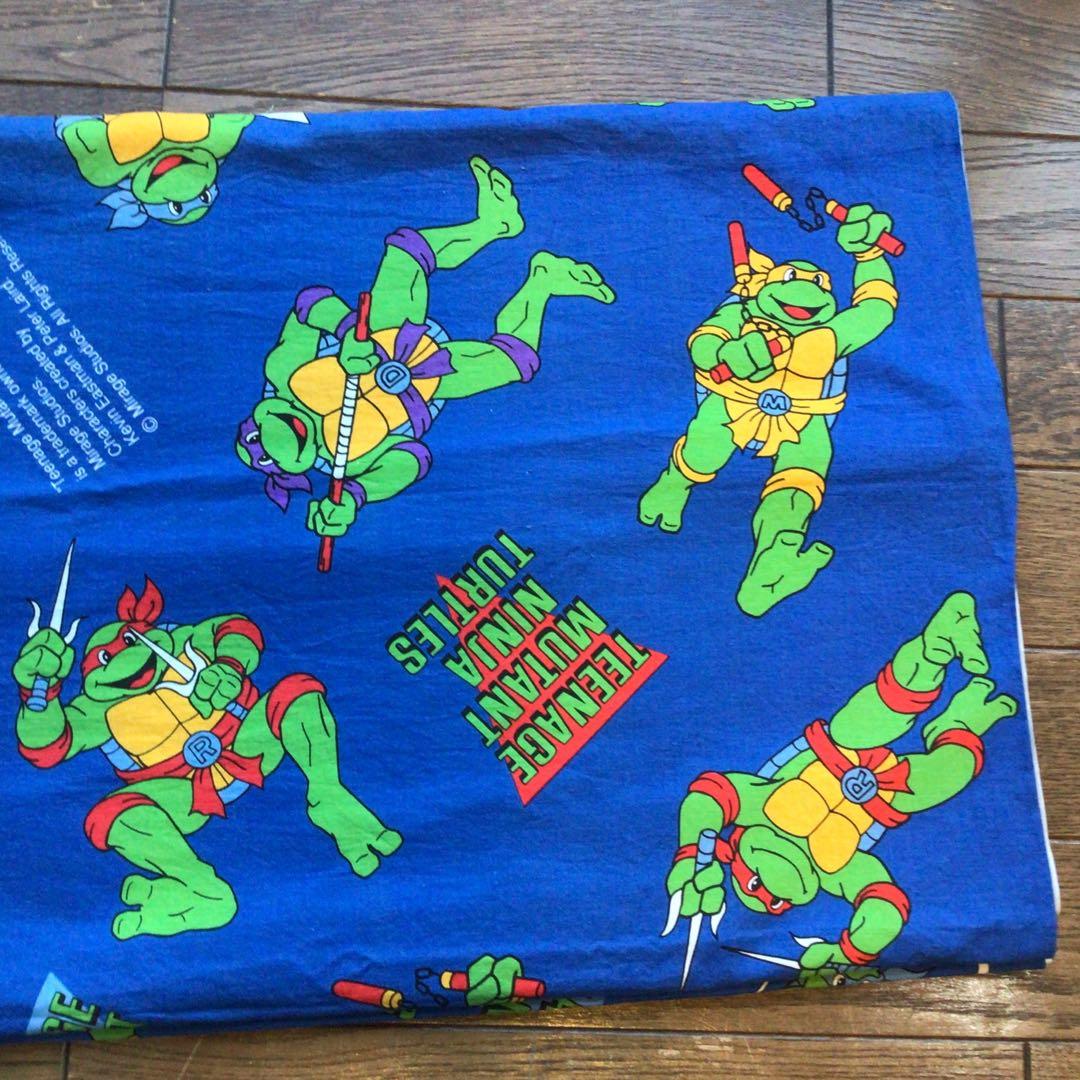 TMNT タートルズビンテージシーツ&生地　3枚セット