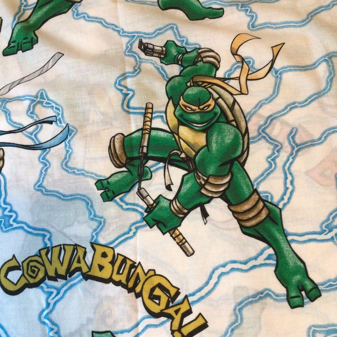 TMNT タートルズビンテージシーツ&生地　3枚セット