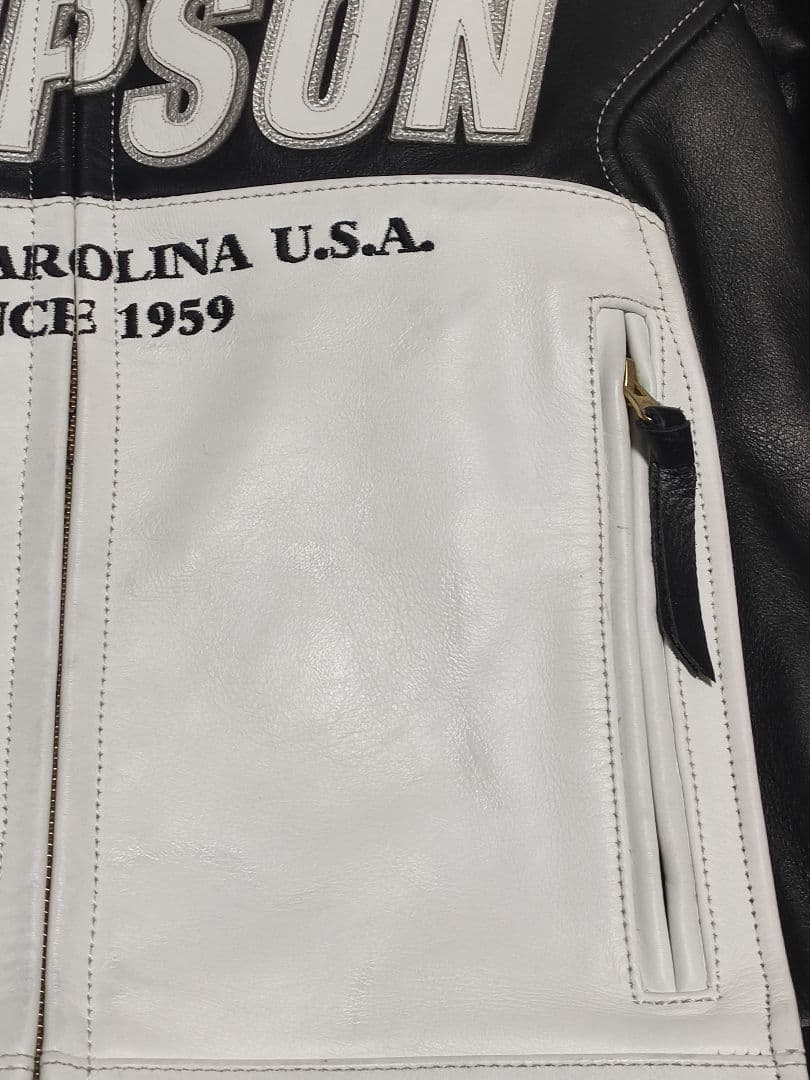 【本皮】SIMPSON シンプソン レザー ライディング ジャケット Mサイズ