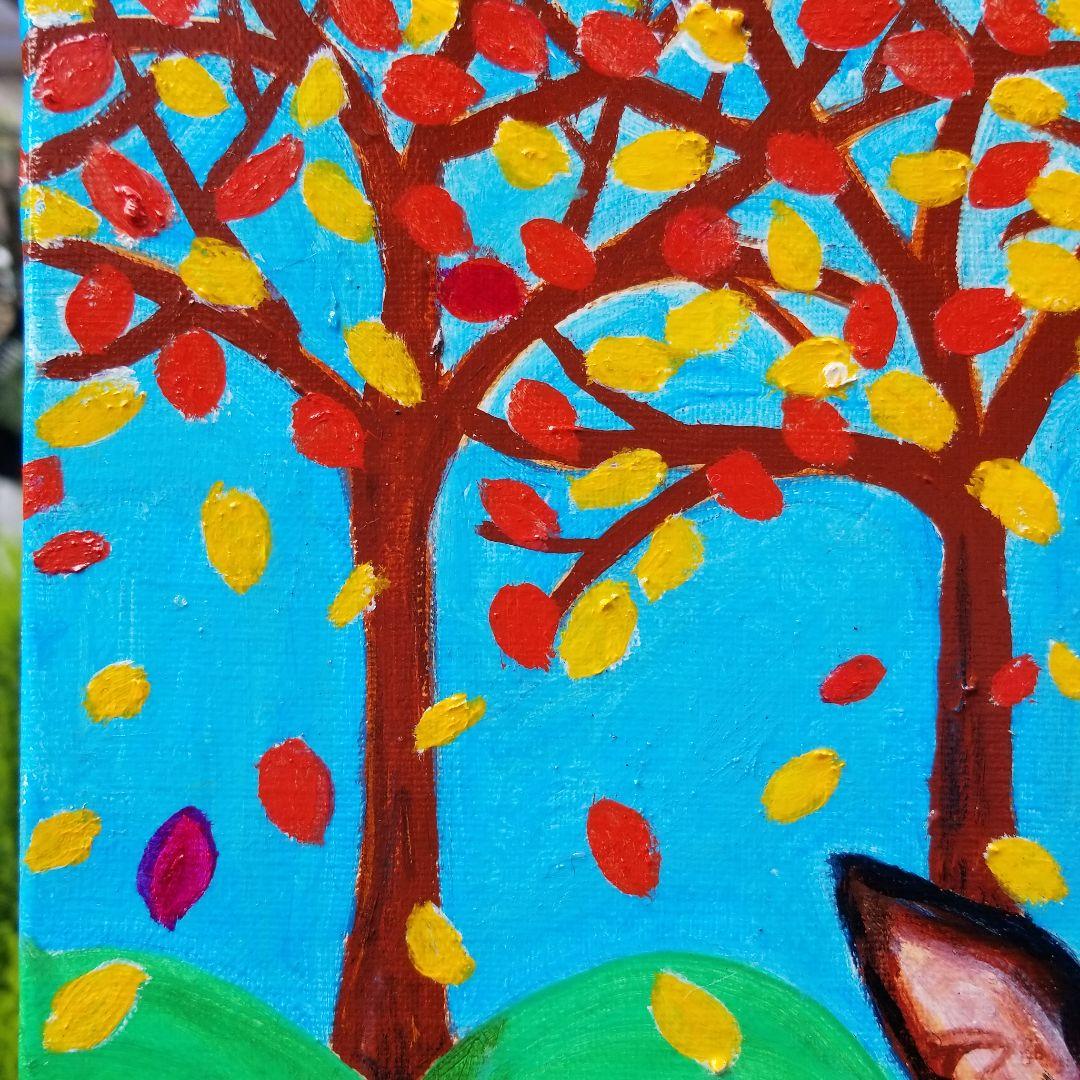 油絵　専用　秋のまあろちゃん