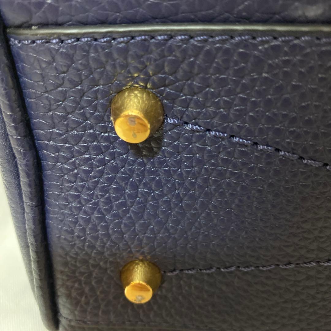 MARC JACOBS ショルダーバッグ ゴッサム レザー 2way ネイビー