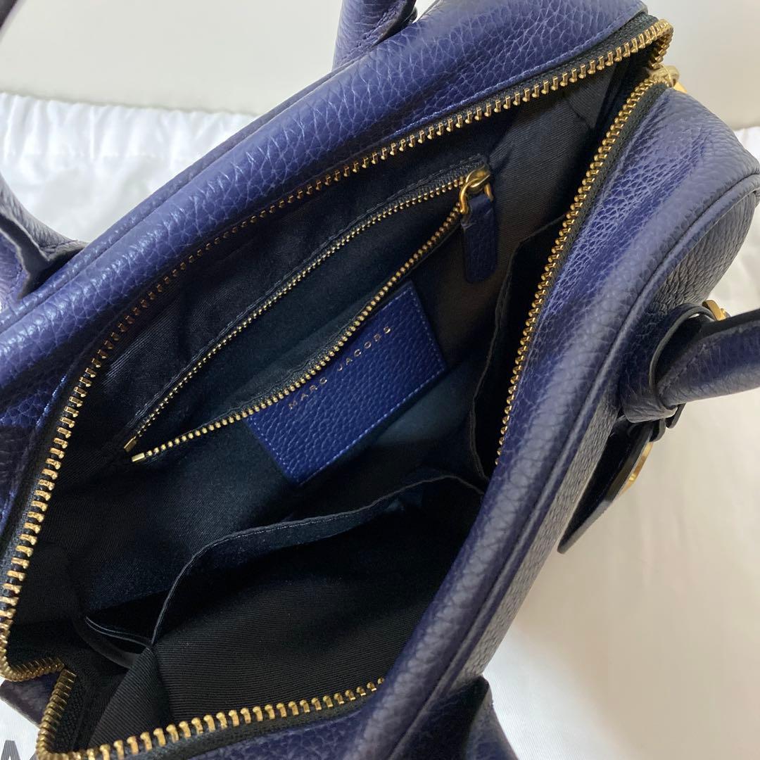 MARC JACOBS ショルダーバッグ ゴッサム レザー 2way ネイビー