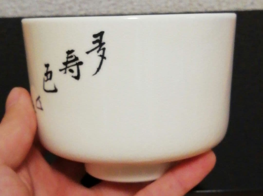 坐忘斎筆　橋本陶正山作　薩摩焼　青松多寿色　茶碗　共箱　略歴付　茶道具