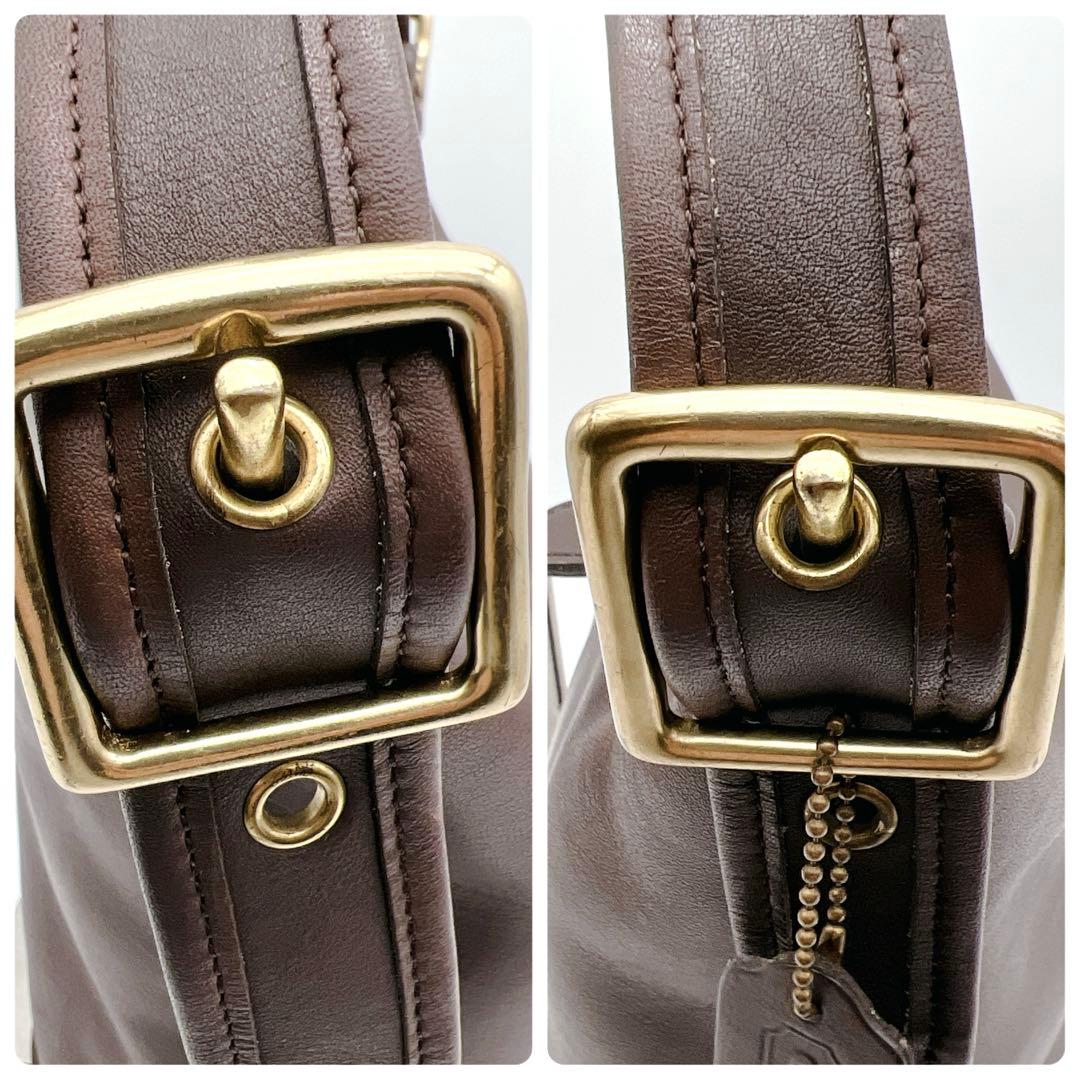 オールドコーチ　コーチ　 ショルダーバッグ　バケツ型　レザー　ブラウン　9953