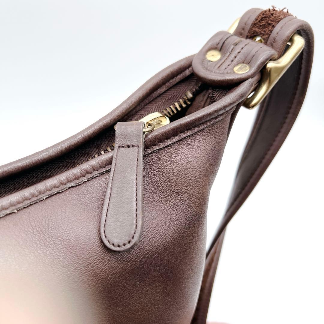 オールドコーチ　コーチ　 ショルダーバッグ　バケツ型　レザー　ブラウン　9953