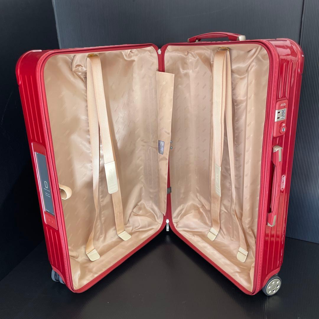 良品 リモワ サルサデラックス レッド 4輪 e-tag 電子タグ 4-5泊