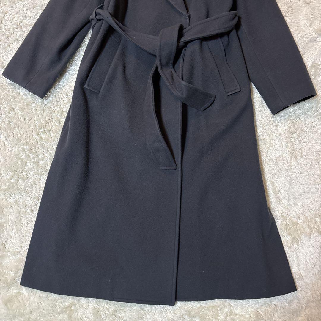 スローブイエナ SUPER100 メルトン ビックラペル ロングコート 36