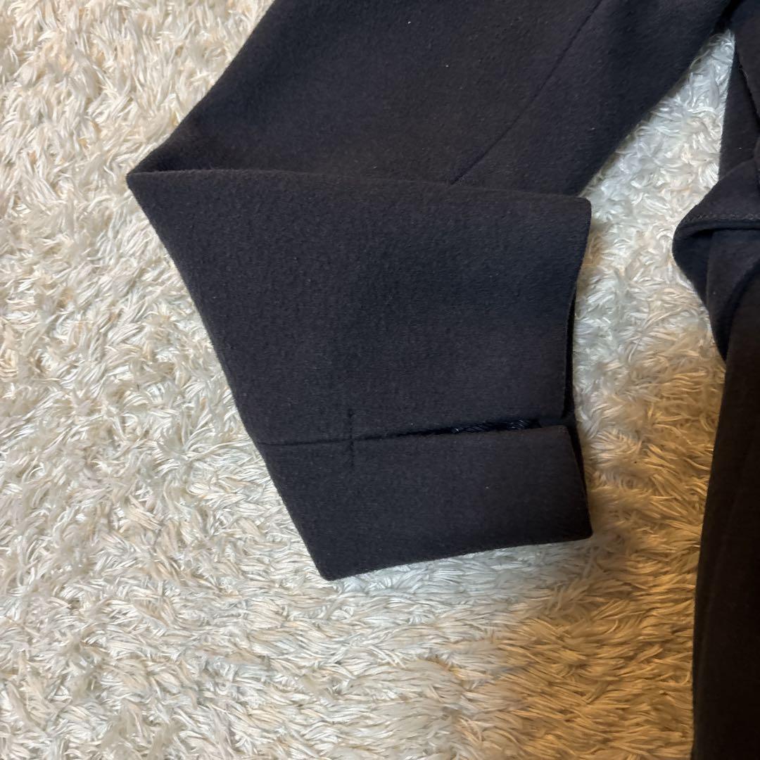 スローブイエナ SUPER100 メルトン ビックラペル ロングコート 36