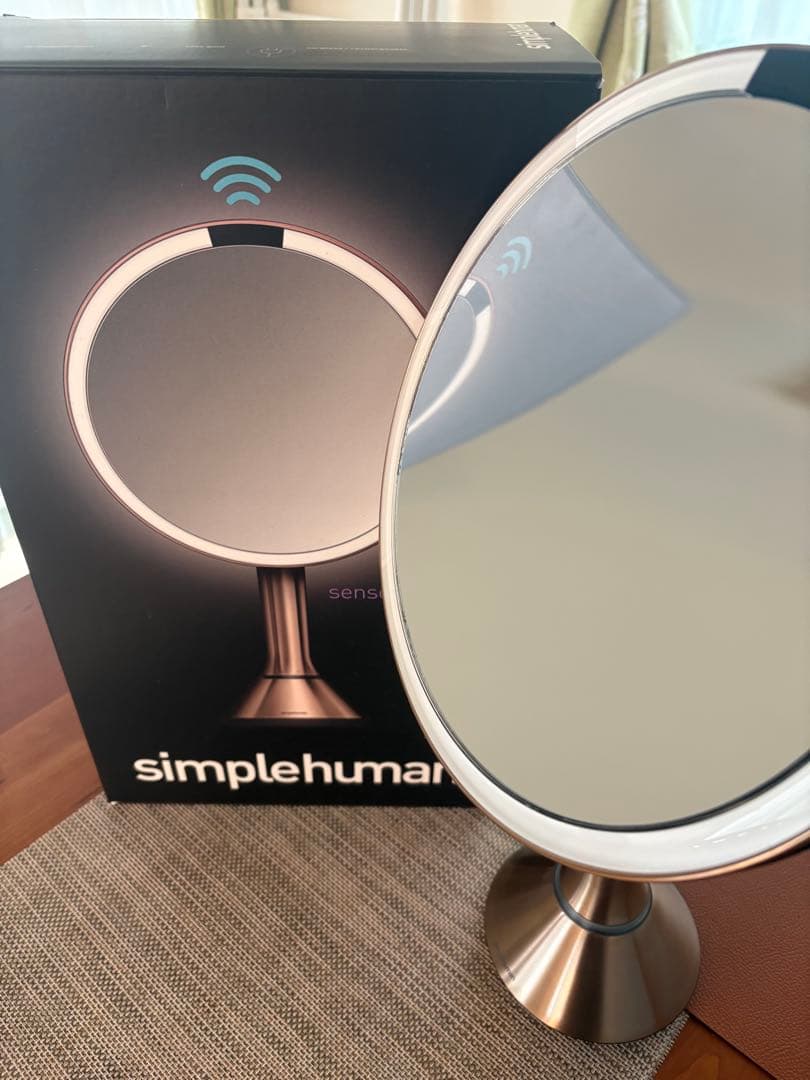 simplehuman センサー ミラー 5倍拡大　ローズゴールド