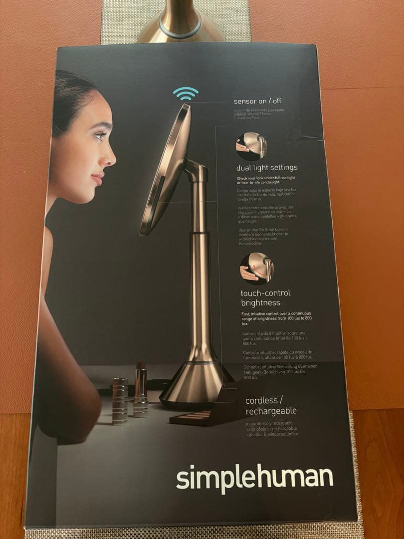 simplehuman センサー ミラー 5倍拡大　ローズゴールド