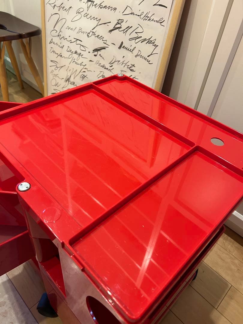 【正規品】Joe Colombo B-LINE ボビーワゴン 2段 レッド