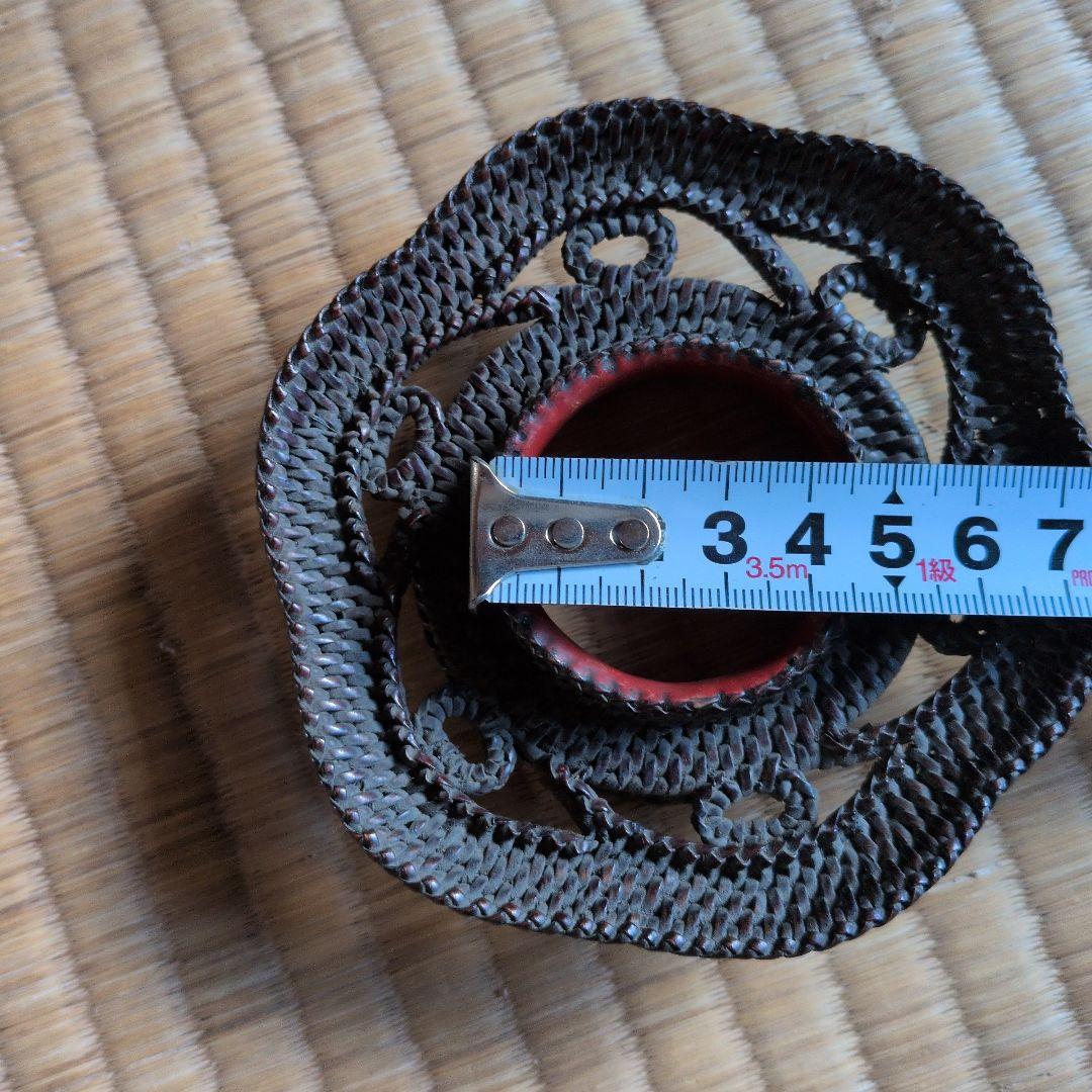 天目台　竹編　朱塗