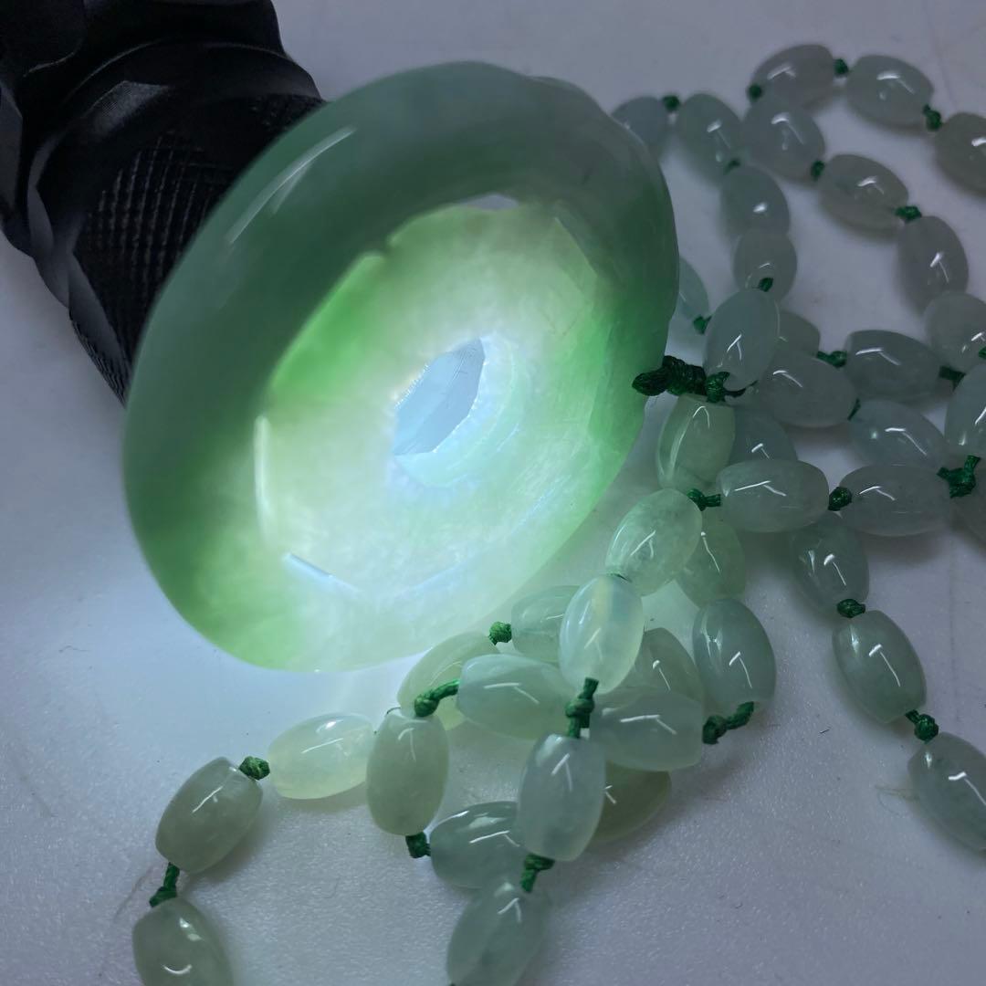 本翡翠　ネックレス　135g 東さ7-0409☆2F