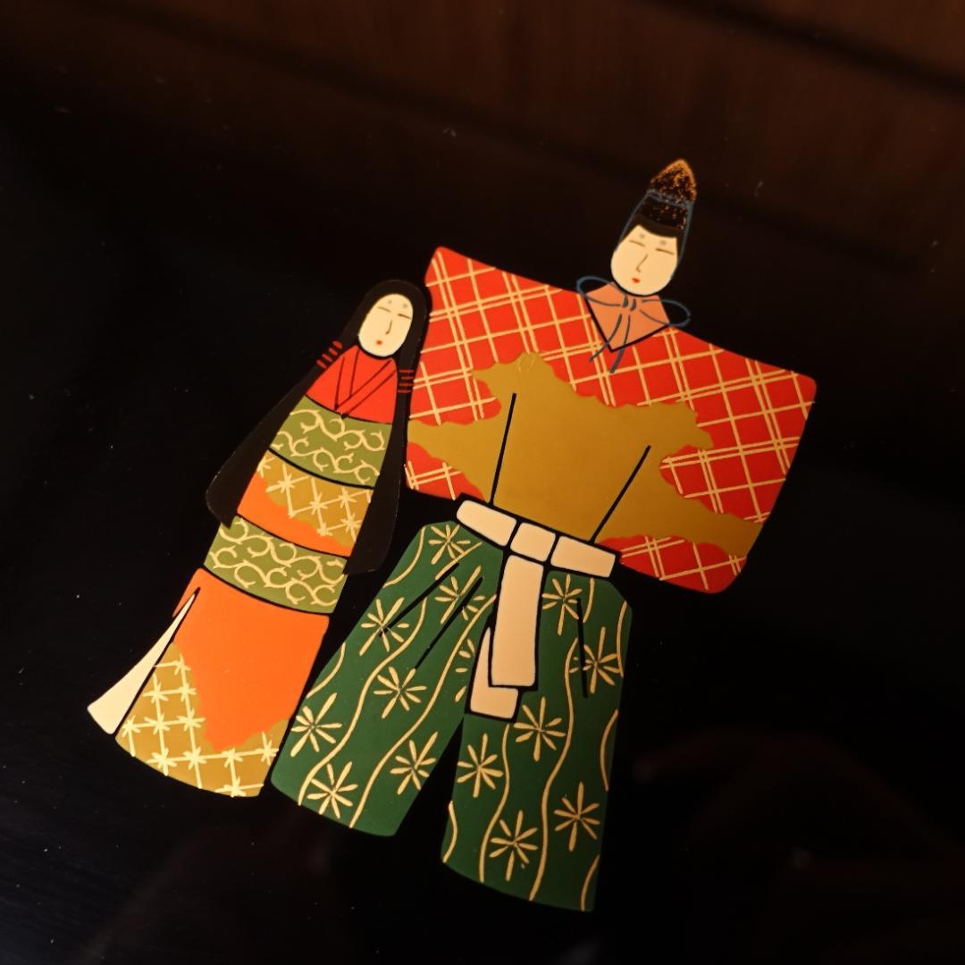 輪島塗 最高峰 慶塚 黒塗 図替 立雛蒔絵 銘々皿 5客 共箱