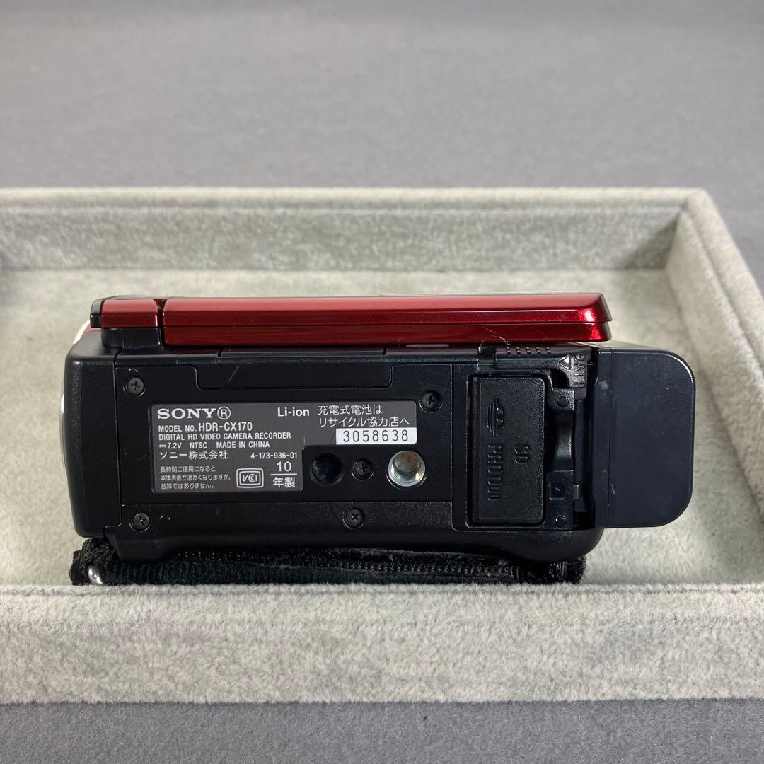 【箱付】SONY ビデオカメラ ハンディカム HDR-CX170 レッド