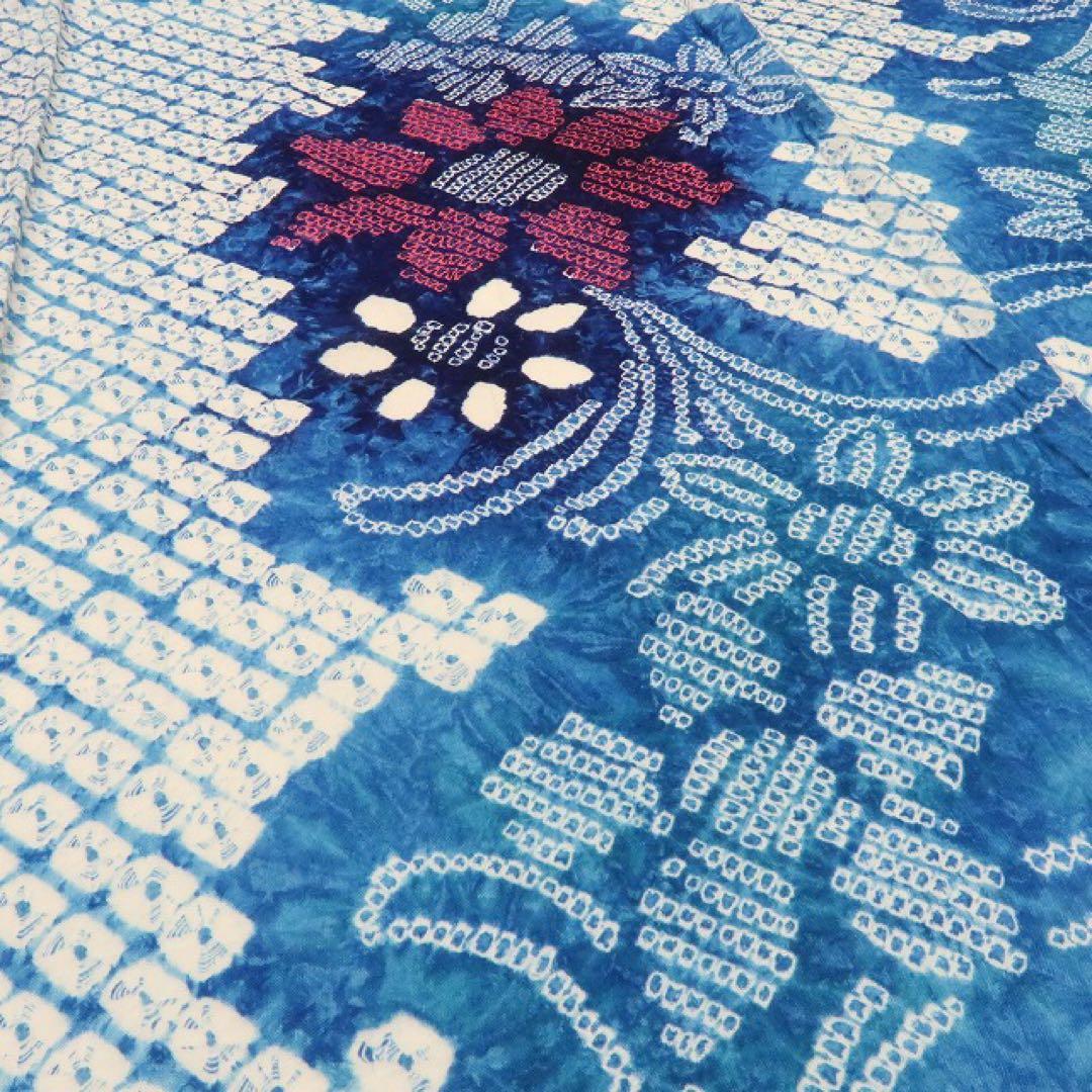 mieeeec✺美品 有松鳴海絞り 向日葵 高級浴衣 着物 A3387