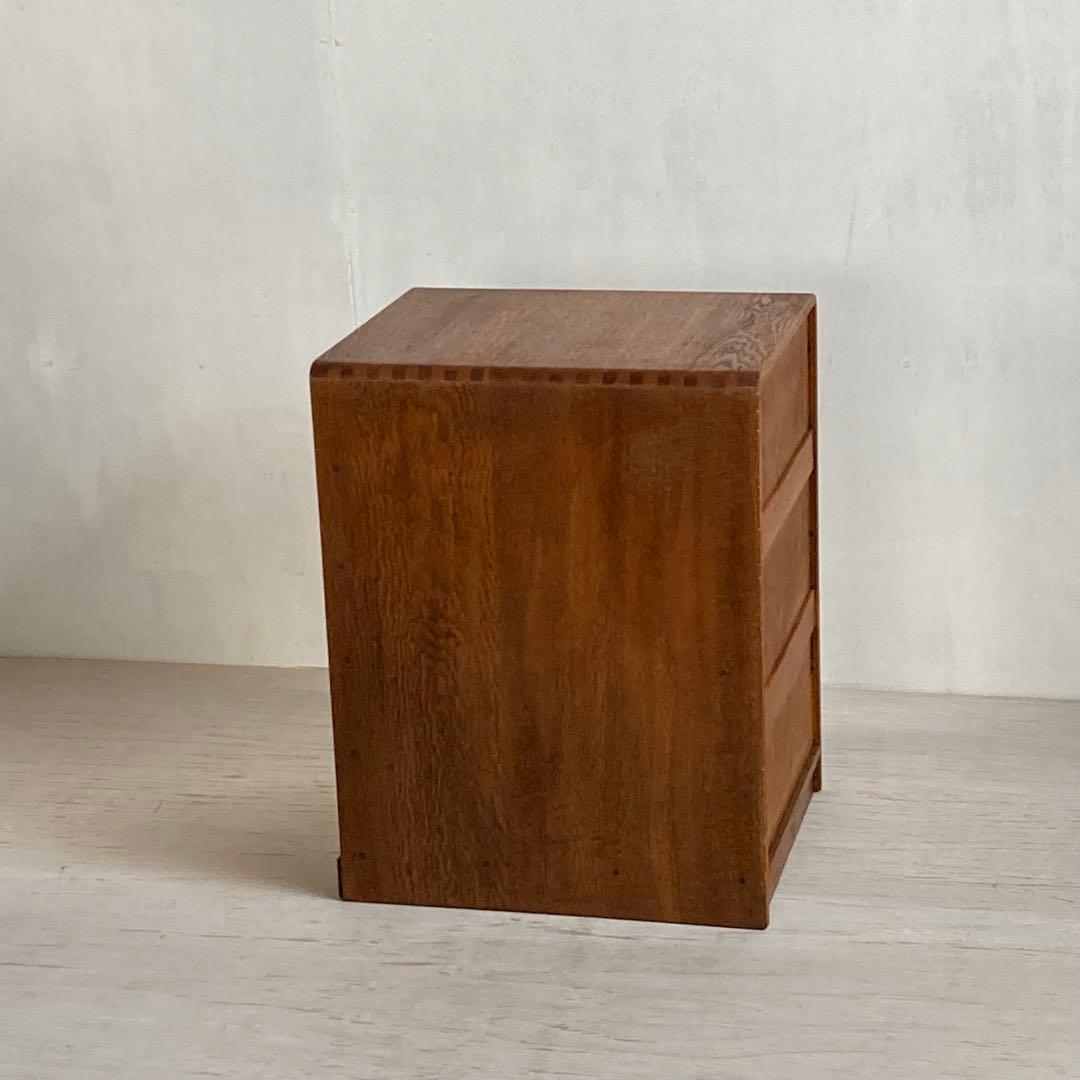 古い楢 無垢材 5杯 あられ組 小引き出し 古道具 古家具