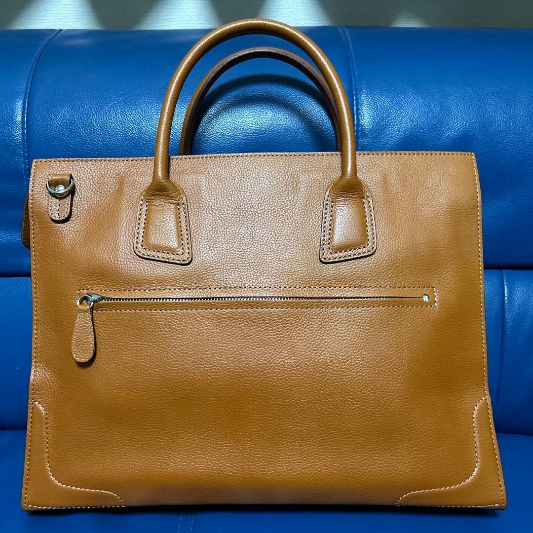 新品未使用-天皇家御用達ブラウンメンズトートバッグ