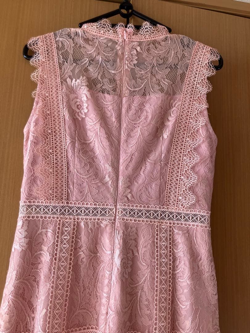 ERUKEI エルケイ ピンク レース ノースリーブ ロングドレス E2622