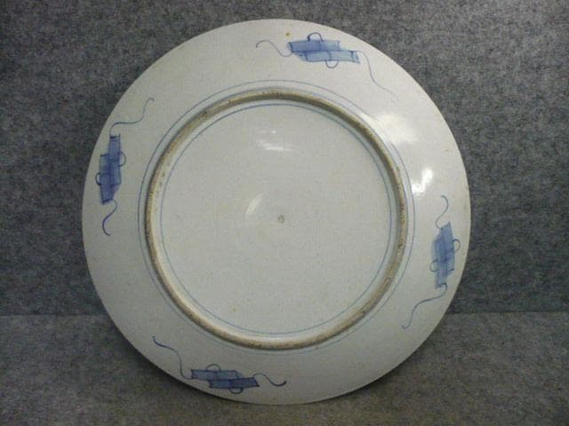 伊万里 花鳥風景図 色絵 大皿 [B31376]