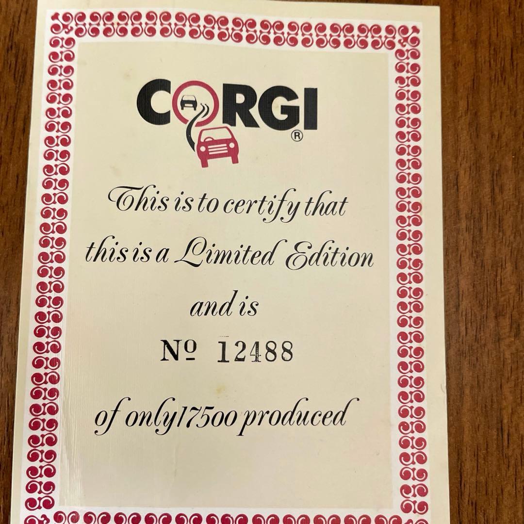 Corgi Mini 30 周年限定版 ミニカー シリアルNO12485