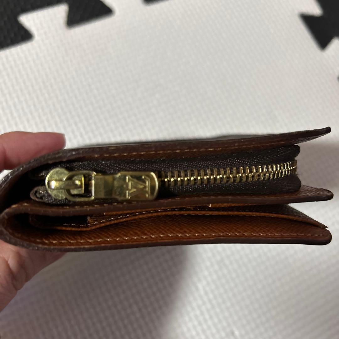 ルイヴィトン モノグラム コンパクトジップ 二つ折り財布 正規品