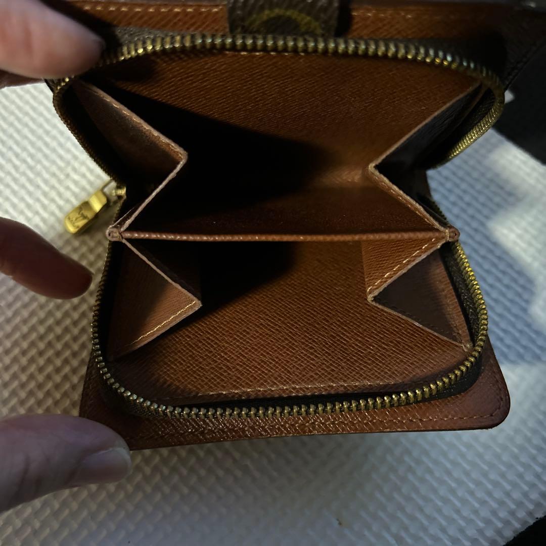 ルイヴィトン モノグラム コンパクトジップ 二つ折り財布 正規品