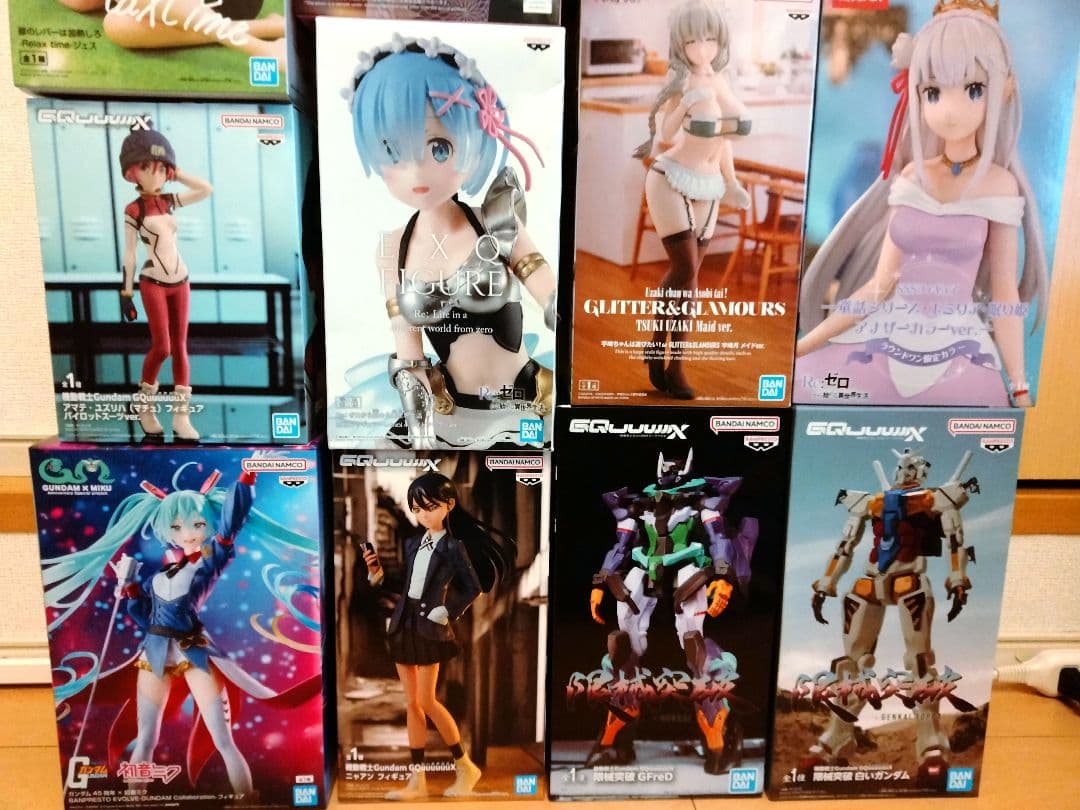 【新品未開封】南雲、レム、エミリア、初音ミク他 フィギュア21個まとめ売り