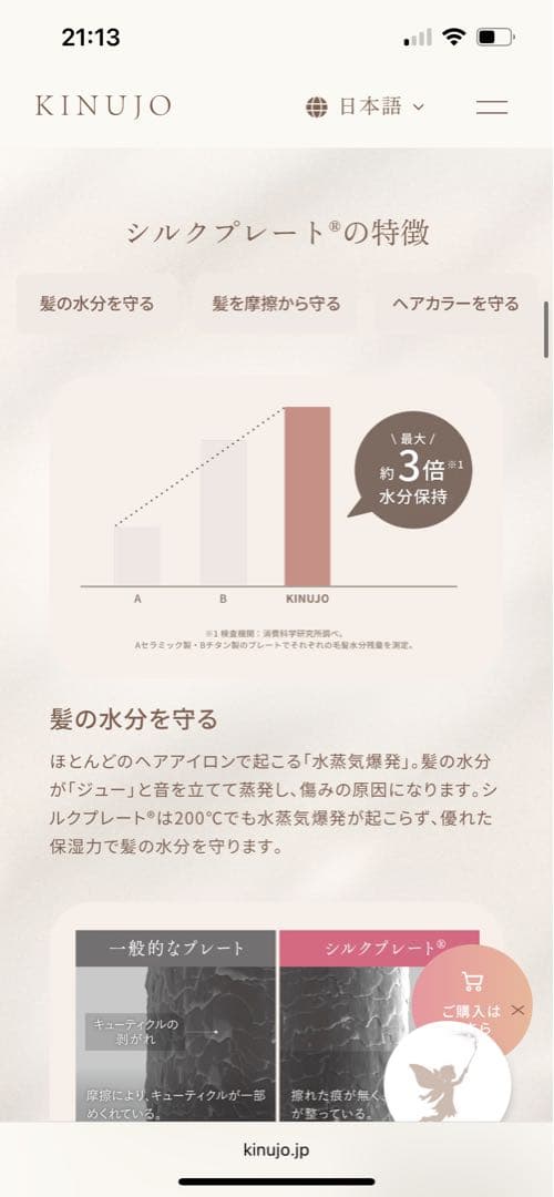 KINUJOMINI IRON -deux- キヌージョ ミニストレートアイロン