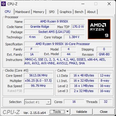 国内正規品 AMD Ryzen 9 9950X 16-Core CPU