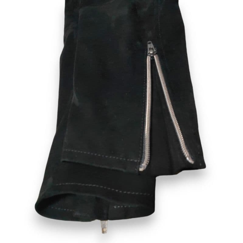 マ*ー様 アバハウス 本革 ゴートレザー ブラックスエード シングルライダース