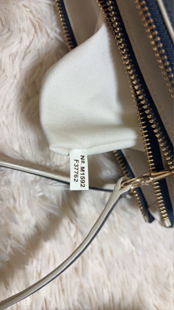 美品　COACH ネイビー レザー ショルダーバッグ f37762 2way