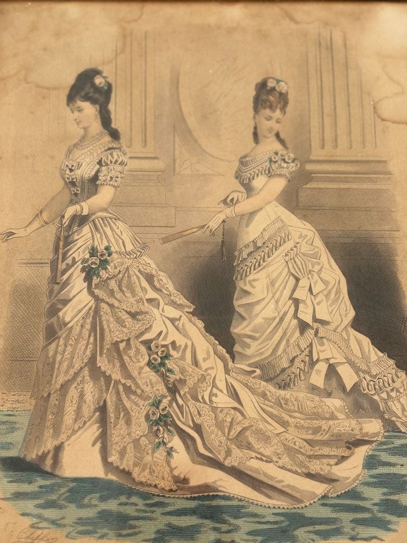 フランス　蚤の市　19世紀　額　ブロカント