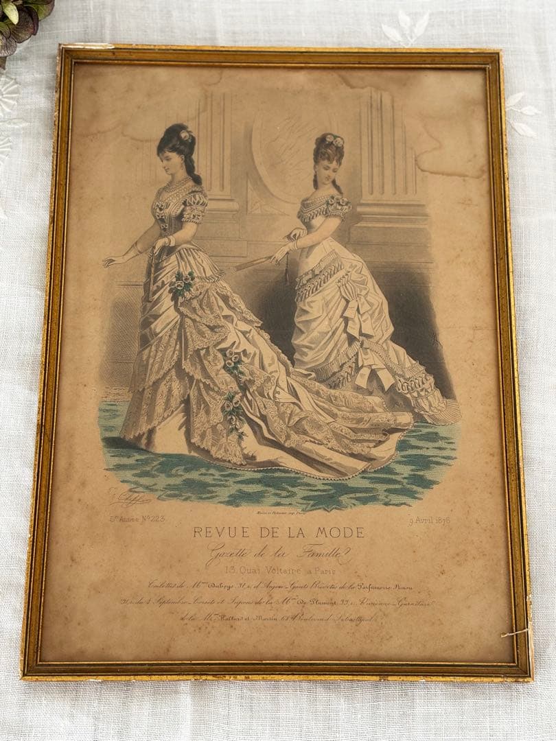 フランス　蚤の市　19世紀　額　ブロカント