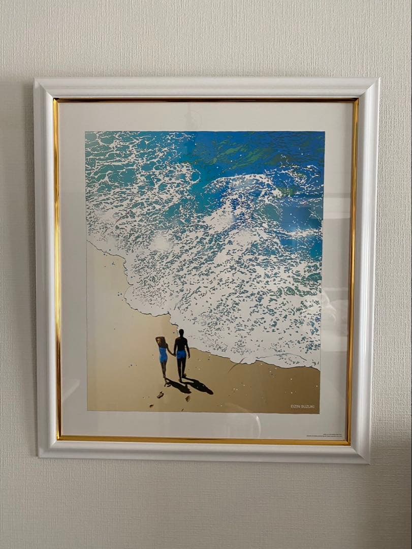 鈴木英人額装ポスター「パラダイスフォーユー」