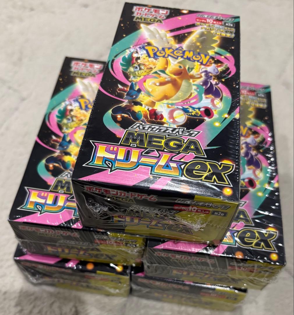 ポケモンカードゲーム MEGAドリームEX 5箱　全てシュリンク有り　新品