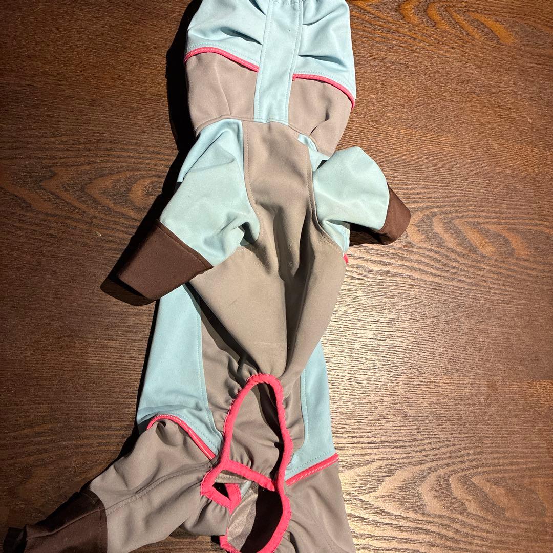 アルファアイコン　Mサイズレインコート 水色/グレー