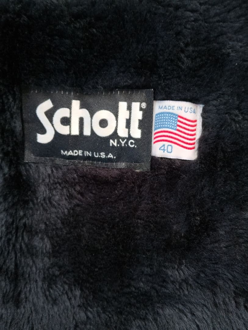 【美品】schott641ライナー付き 40サイズ　米国製