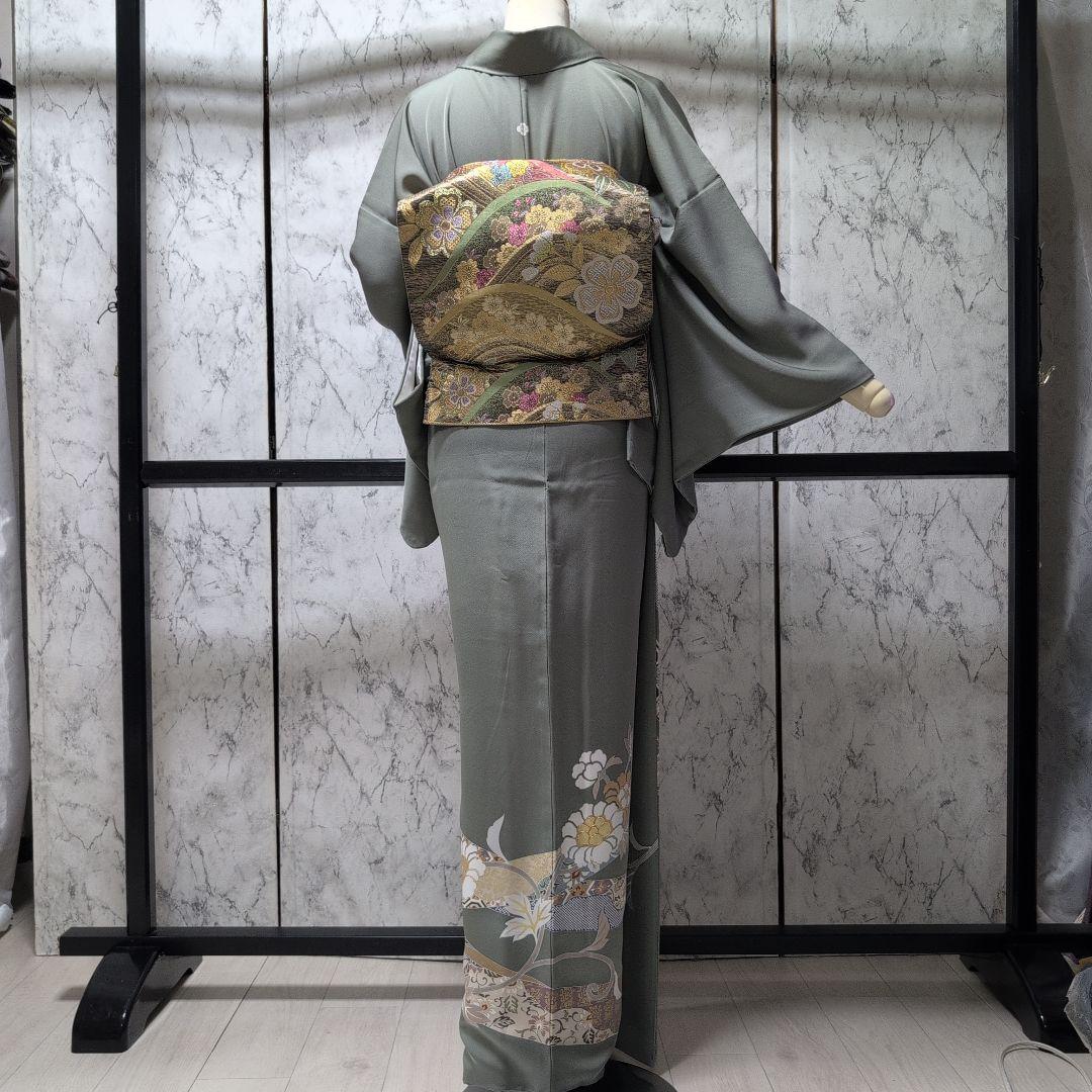 みっちょる様正絹色留袖　金駒金箔　落款　一つ紋