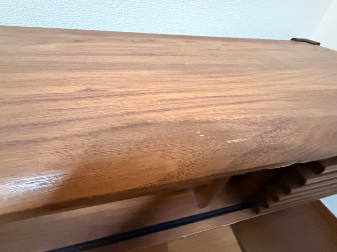 【値下げ中】木製テレビ台 スラットデザイン ブラウン