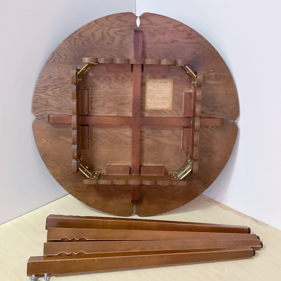 木製　ダイニングテーブル　円形　丸テーブル　コーヒーテーブル　デザインテーブル