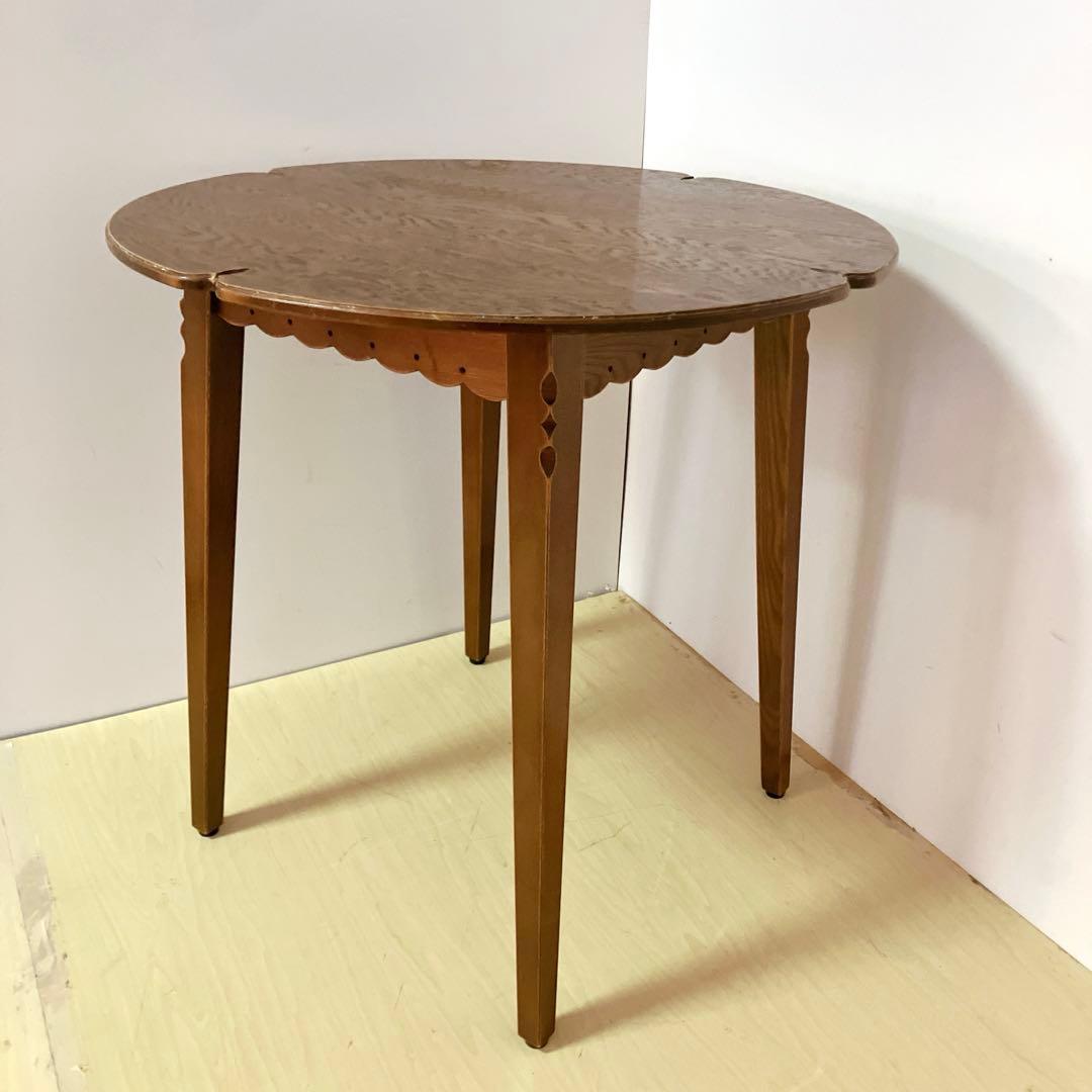 木製　ダイニングテーブル　円形　丸テーブル　コーヒーテーブル　デザインテーブル