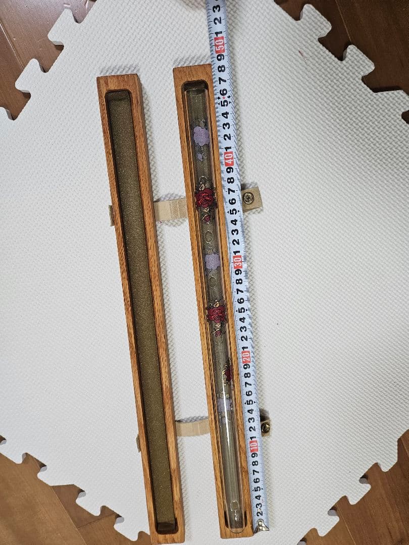 【希少品】HALL クリスタル フルート F管 460mm 木製ケース付き