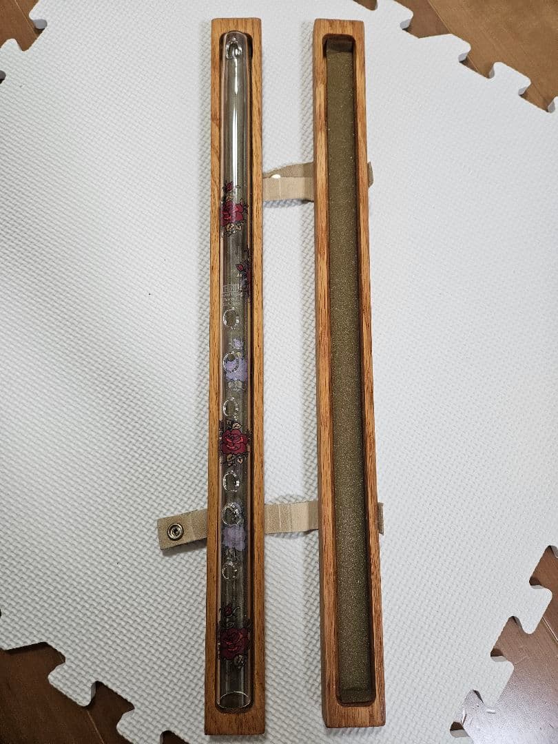 【希少品】HALL クリスタル フルート F管 460mm 木製ケース付き