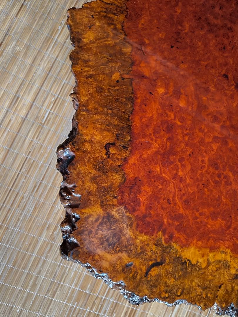 希少　花梨無垢材　一枚板　高級テーブル　美品　昭和レトロ　アンティーク