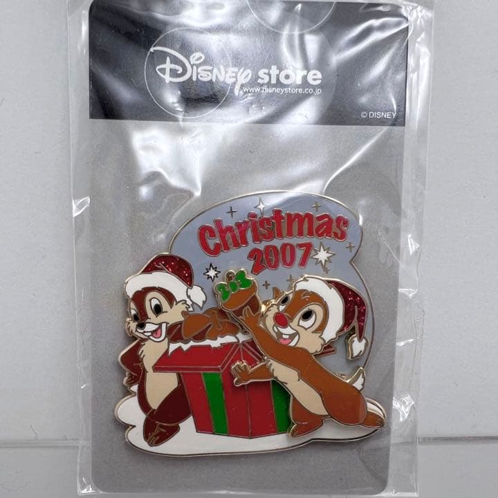 ディズニー ピンバッジ チップ デール クリスマス 2007 ディズニーストア