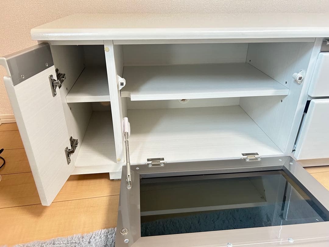 【良品】ホワイト テレビボード／ローボード