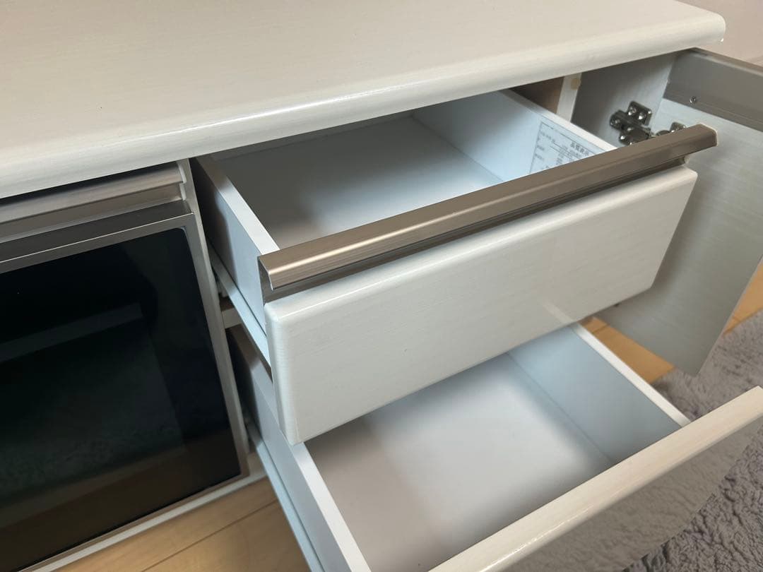 【良品】ホワイト テレビボード／ローボード