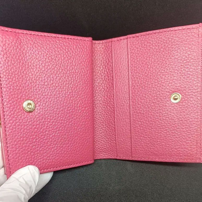 【新品未使用】皇居 財布 がま口2つ折り ローズピンク 人気色 袋箱付き