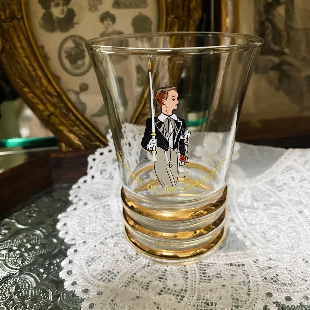 フランス　アンティーク　グラス　初聖体　コミュニオン　ヴィンテージ　カトリック